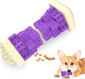 Snackdispenser Honden Speelgoed - Geometrisch Kauwbot - Sterk Rubber - Paars