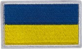 Oekraïne Ukraine Nationale Vlag Strijk Embleem Patch Geel Blauw 7.8 cm / 4.6 cm / Blauw Geel