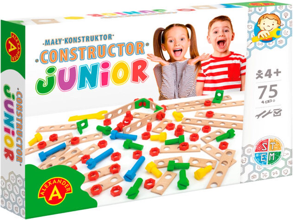 Alexander Toys constructor junior - doe het zelf bouwpakketten - 75 stuks afbeelding