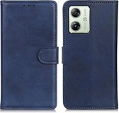 Coverup Luxe Book Case - Geschikt voor Motorola Moto G54 Hoesje - Blauw