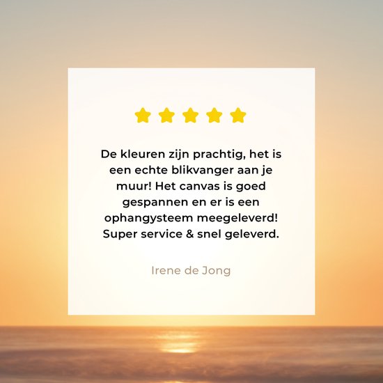 Tableau sur toile 20x20 cm - Décoration murale Mer - Couleurs - Soleil - Décoration murale salon - Décoration chambre - Accessoires chambre - Peintures sur toile