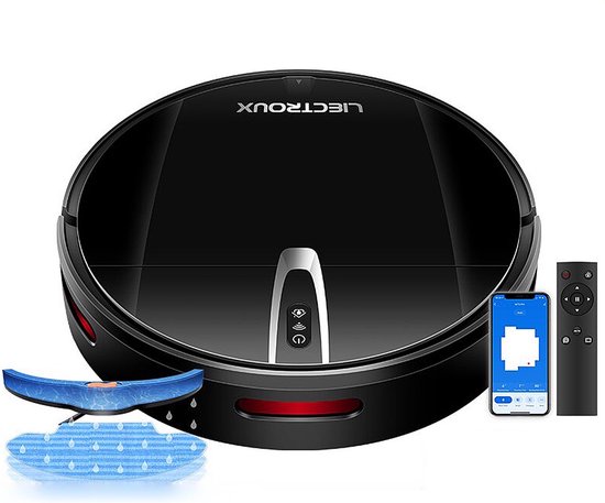 Liectroux® V3S Pro Robot Stofzuiger met Dweilfunctie - Nieuw Krachtig Model - Robotstofzuiger met Laadstation - Dweilrobot