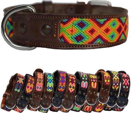 Monkimau Hondenhalsband, halsband voor honden, zwart, echt leer Monkimau Hondenhalsband, halsband voor honden, zwart, echt leer