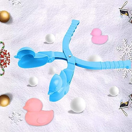 Lot De 3 Pinces à Boules De Neige – Forme Football, En ABS, Pour Neige Et Sable, Couleurs Aléatoires !