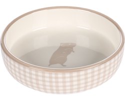 Flamingo Mylo - Eet- En Drinkpot Knaagdier - Eetpot Cavia Mylo Keramisch Beige- Wit Rond 200ml 12x3,5cm - 1st - 133734 - 1st