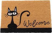 Paillasson chat Bienvenue . chat en tapis de noix de coco. Boltze 40x60cm