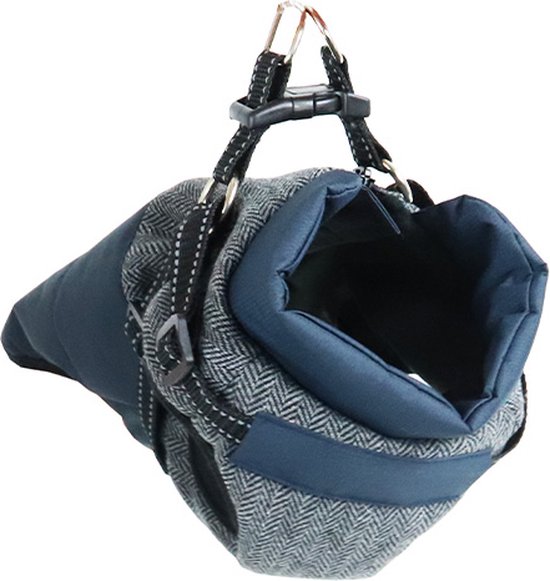 Hondenjas met Tuig Alpine - Navy - Ruglengte 30cm - S