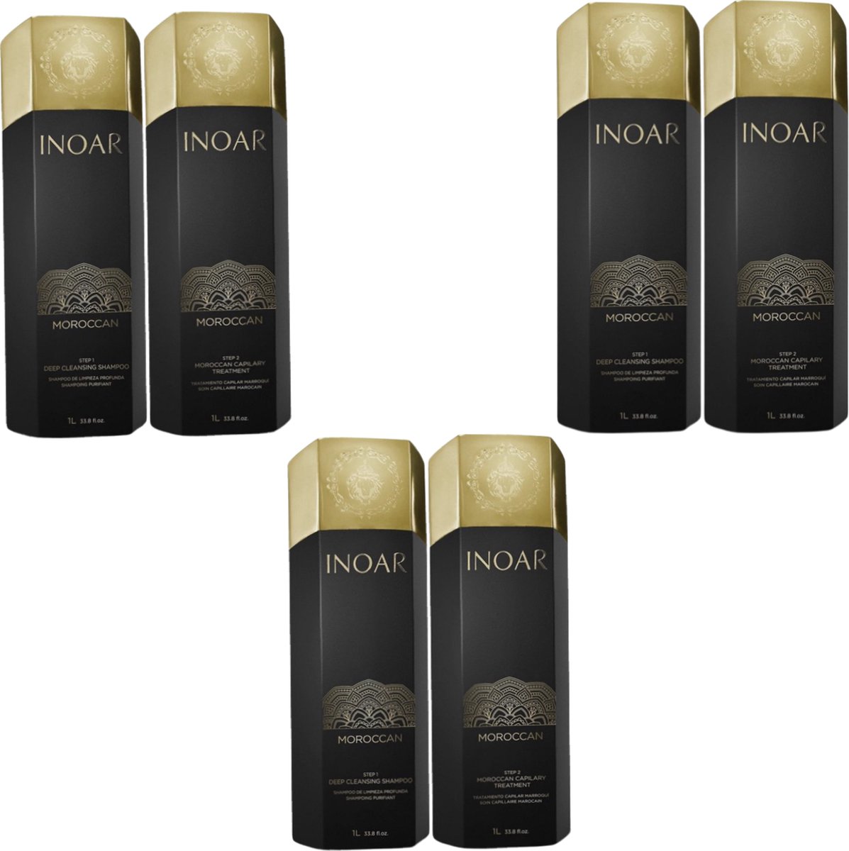 Lissage brésilien 6 x 1000ml Inoar Marroquino 3 SET
