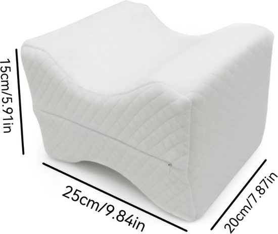 Orthopedisch Kniekussen Wit pour genoux, oreiller pour jambes, oreiller pour dormir sur le côté, pour lit, Adultes