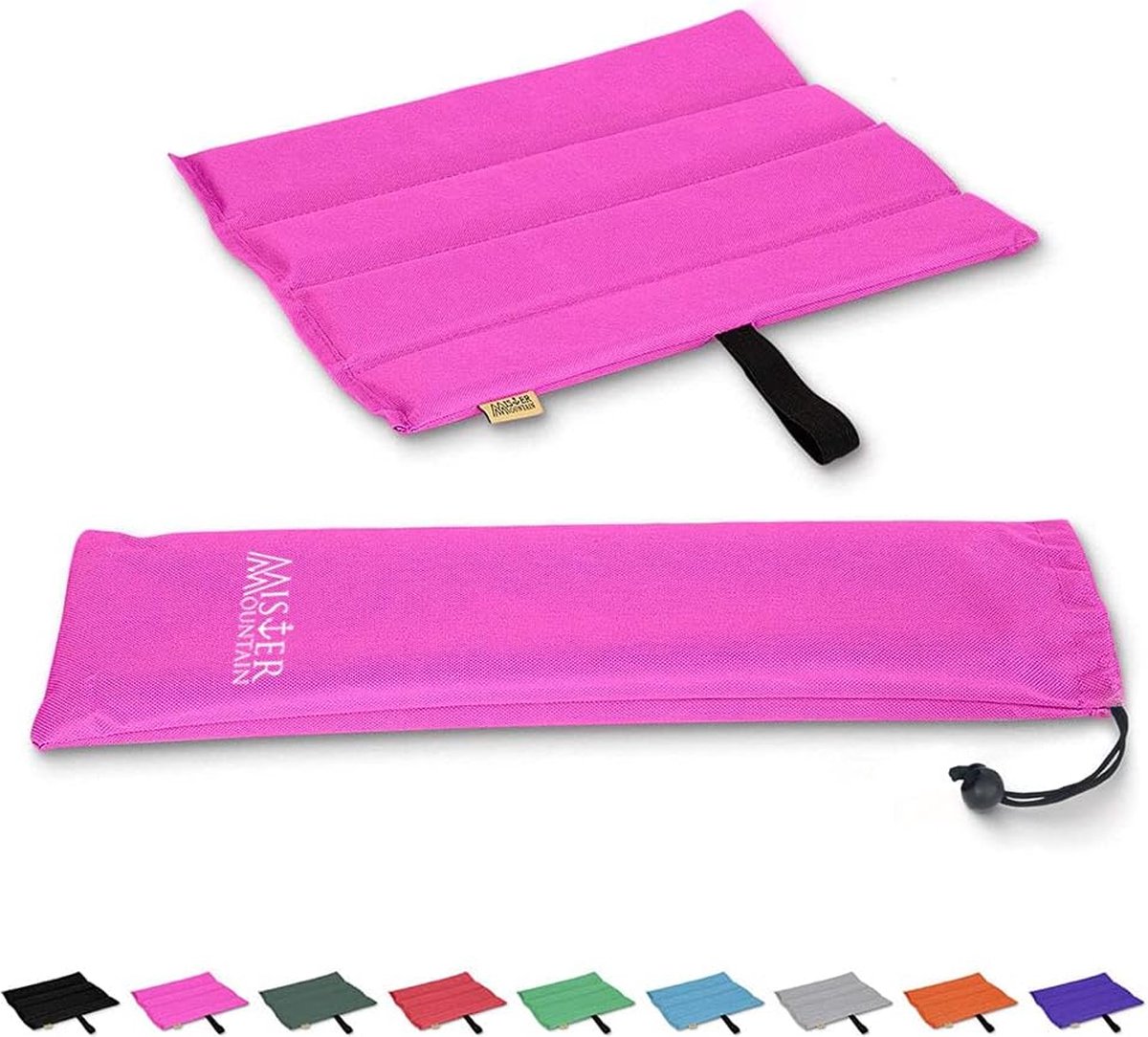 Outdoor Iso-zitkussen, 31 x 35 x 1,2 cm, gemakkelijk opvouwbaar en wasbaar. Thermokussen, zitmat inclusief tas. Zitkussen met bescherming tegen kou, vocht, vuil en hitte. (roze)