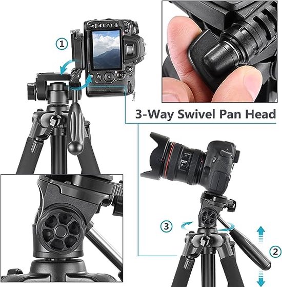 camerastatief - Camera Statief / Aluminium Reisstatief | bol