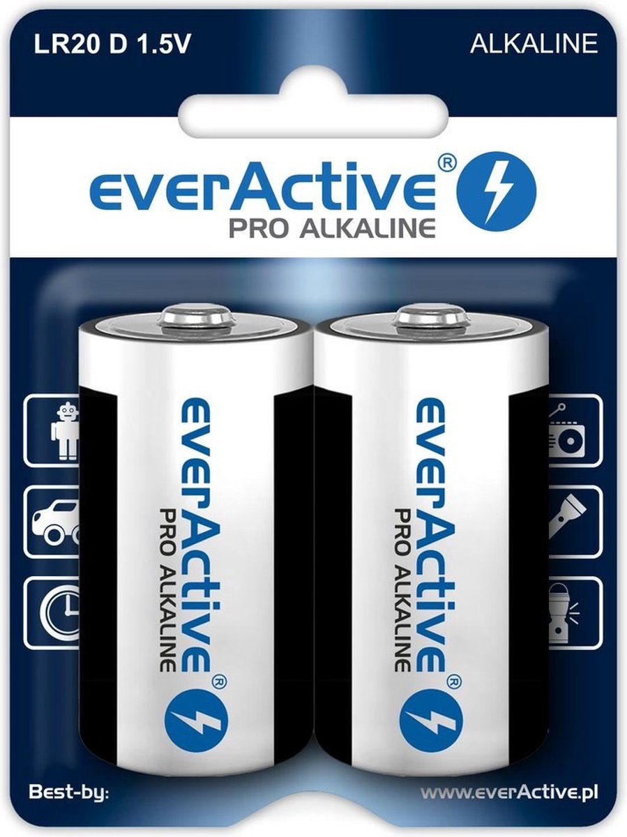 Everactive EVLR20-PRO huishoudelijke batterij Wegwerpbatterij D Alkaline