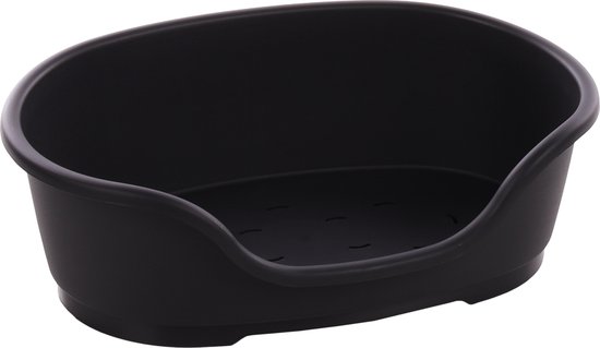 Hondenmand – kunststof mand Tuck Ovaal Zwart S 58x38cm – gerecycled & antislip – eenvoudig schoon te maken