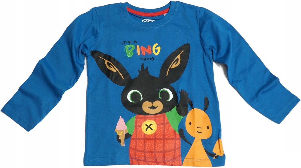 Longsleeve shirt Bing Bunny - blauw - maat 116