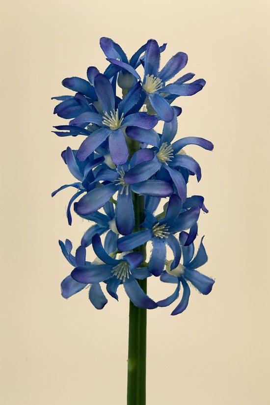 Zijden kunstbloem Hyacint | Blauw | Lengte 27 centimeter