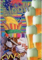 Alaaf! Een feestelijke kaart speciaal voor Carnaval. De biertjes staan al klaar en het feest kan beginnen! Fijne Carnaval! Een kleurrijke kaart met de mooie steek! Een dubbele wenskaart inclusief envelop en in folie verpakt.