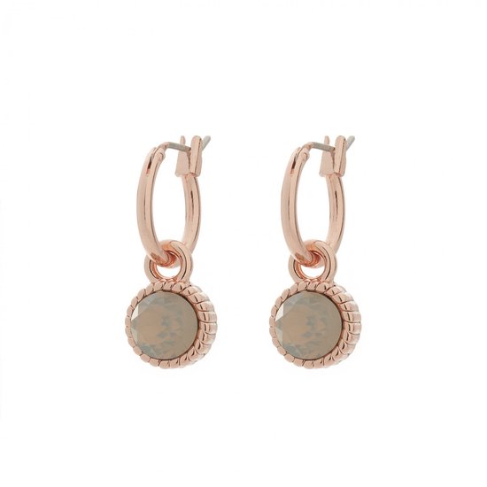 BIBA 8923 Boucles d'oreilles pendantes rose Opale gris clair