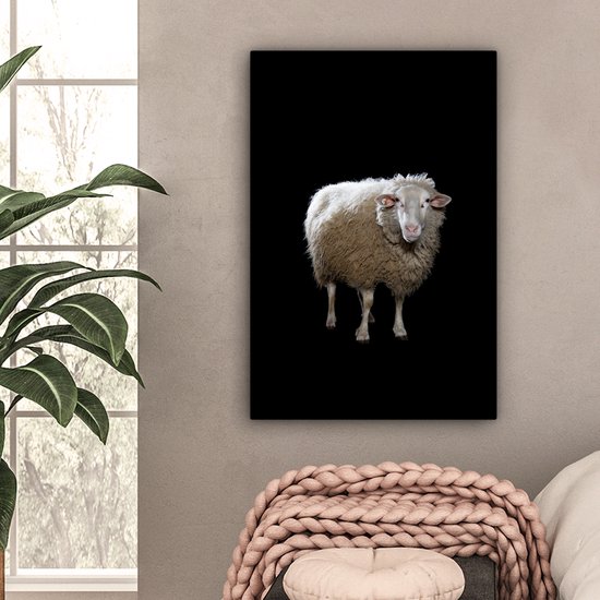 Mouton de Sardine sur toile de fond noir 2cm 60x90 cm - Tirage photo sur Toile (Décoration murale salon / chambre) / Peintures sur toile Animaux sauvages