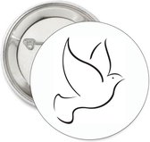 Vredes button Peace Duif - button - vrede - duif - peace - badge - festival - vrijheid