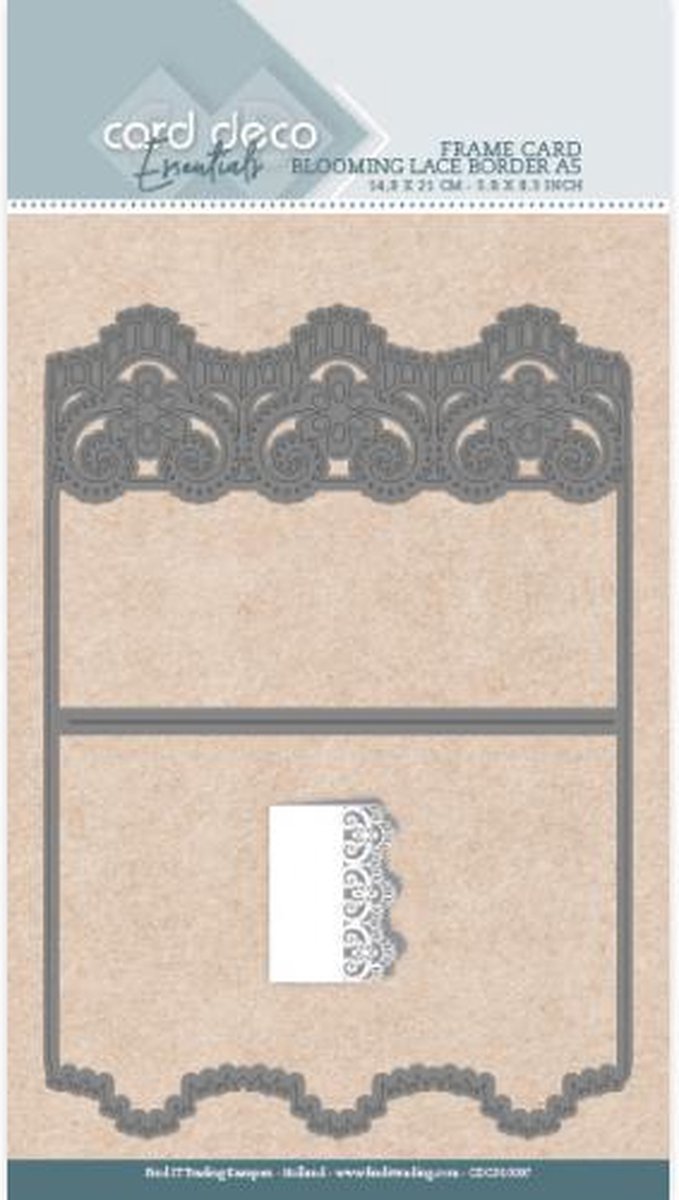 Card Deco Essentials Frame Dies - Blooming Lace Border - A5