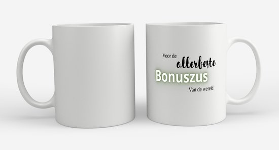 Akyol - pour la meilleure sœur bonus du monde tasse à café - tasse à thé - Sœur - la meilleure sœur bonus - cadeau d'anniversaire - anniversaire - cadeau - cadeau pour sœur - articles sœur - cadeau - cadeau - cadeau - contenu 350 ML