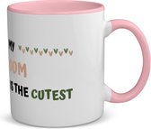 Akyol - my oom is the cutest koffiemok - theemok - roze - Oom - schattige oom - verjaardagscadeau - verjaardag - cadeau - cadeautje voor oom - oom artikelen - kado - geschenk - gift - 350 ML inhoud