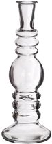 Kaarsen kandelaar Florence - transparant glas - helder - D8,5 x H23 cm