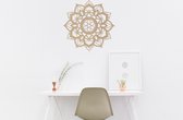 Mandala Duurzaam - Warm hout - 45x45cm - Wanddecoratie - Muurdecoratie - Yoga - Zen - Feng Shui