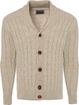 Carisma Casual Gebreid Heren Vest Met Knopen Beige 7771 - L