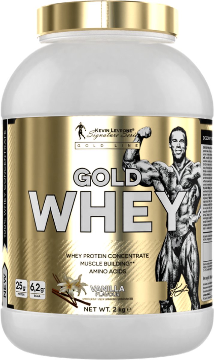 Kevin Levrone Gold Whey Proteine - Whey concentraat - 2000g - Vanilla