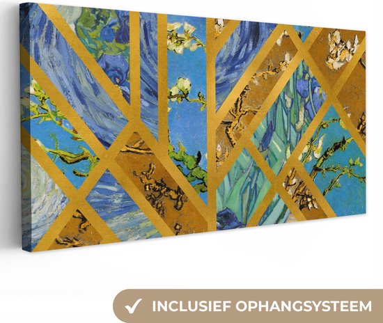 Canvas Schilderij Kunst - Van Gogh - Luxe - 80x40 cm - Wanddecoratie