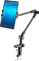 Tablet Standhouder met 360° telefoon iPad Statief Mount, 27" lange arm Webcam Stand Projector Camera Mount voor Bureau, Geschikt voor 4,7"-13" apparaten, iPad Pro 12,9 Air Mini, Galaxy Tabs, Schakelaar, Kindle, iPhone