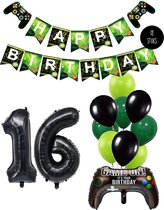 Cijfer Ballon 16 Game Videospel Verjaardag Thema - De Versiering voor de Gamers Birthday Party van Snoes