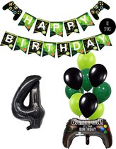 Cijfer Ballon 4 Game Videospel Verjaardag Thema - De Versiering voor de Gamers Birthday Party van Snoes