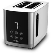COOK-IT Digitale Broodrooster - RvS Toaster - 7 Standen - Ontdooifunctie - Extra diep