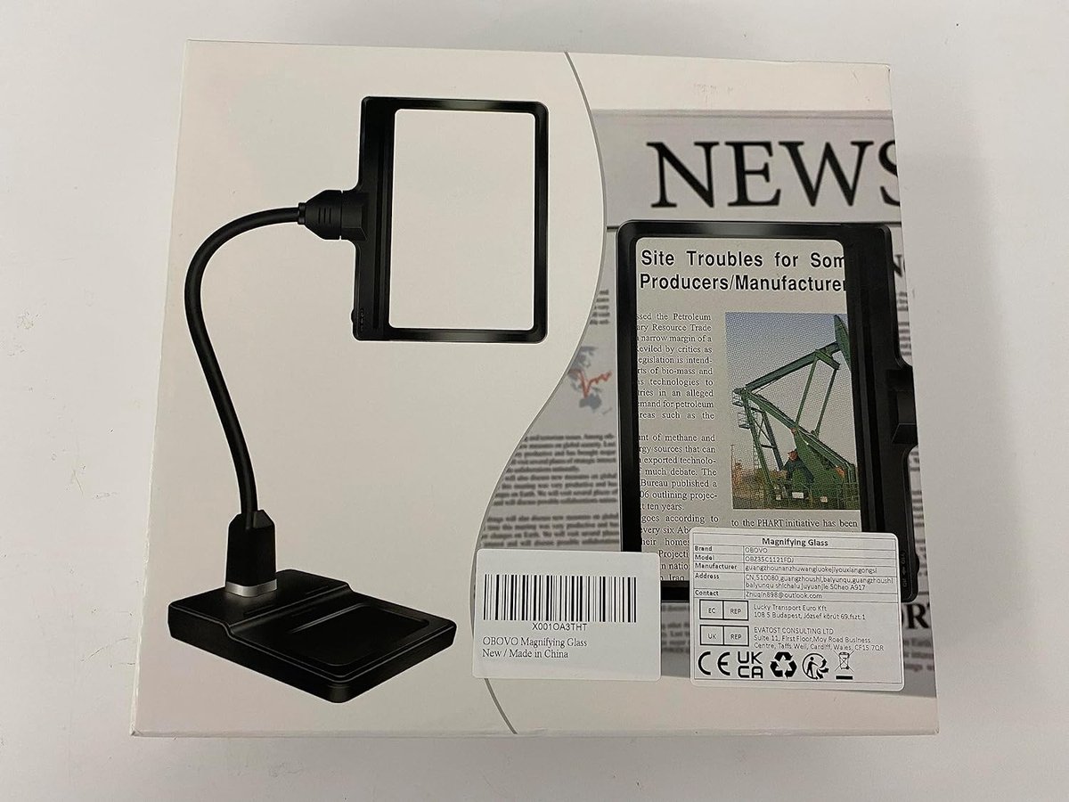 Vergrootglas met licht 4X, flexibele zwanenhals bureaulamp USB Charge