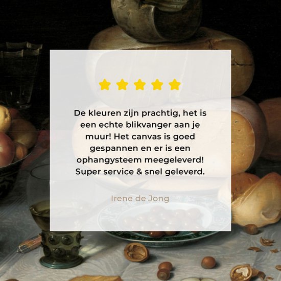 Toile - Peinture Nature morte aux fromages - Oeuvre - Maîtres anciens - 160x120 cm - Décoration de chambre - Salon