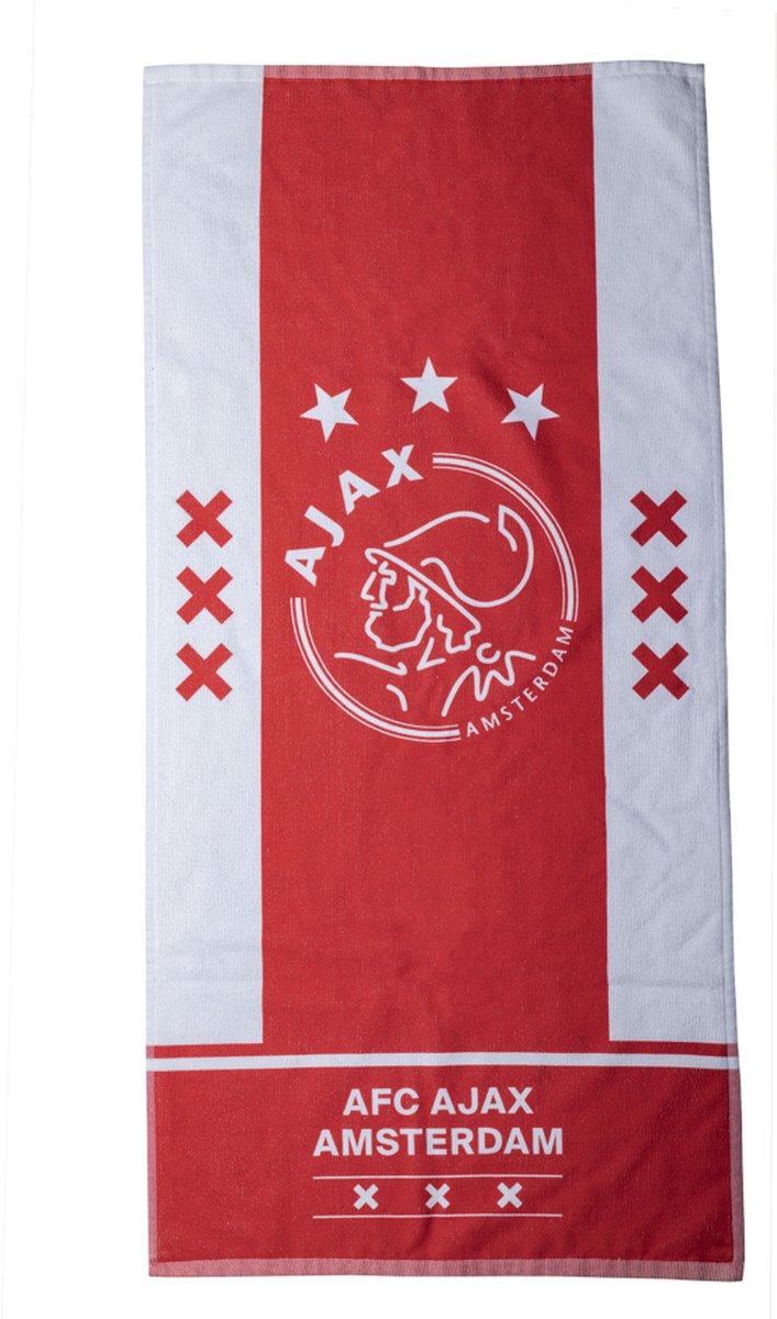 Ajax-handdoek wit-rood-wit XXX 70x140cm | bol.com