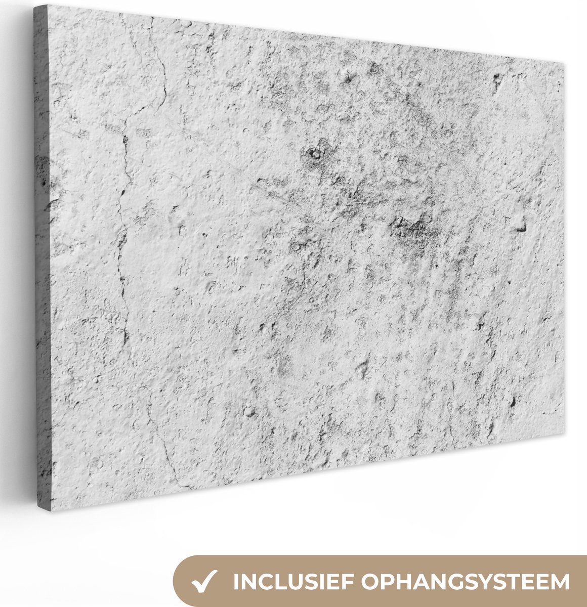 Canvas schilderij 60x40 cm - Wanddecoratie Beton - Muur - Betonverf - Muurdecoratie woonka