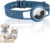 CHPN - CHPN - Siliconen Halsband - Honden halsband - Halsband - Blauw - Geschikt voor AirTag - Dierenband - Collar - Hond tracken