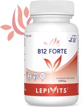 B12 Forte | 60 plantaardige capsules | Draagt bij tot de vermindering van vermoeidheid en de goede werking van het zenuwstelsel | Made in Belgium | LEPIVITS
