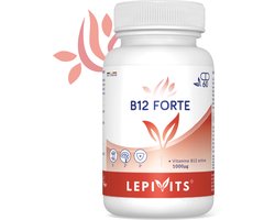 B12 Forte | 60 plantaardige capsules | Draagt bij tot de vermindering van vermoeidheid en de goede werking van het zenuwstelsel | Made in Belgium | LEPIVITS