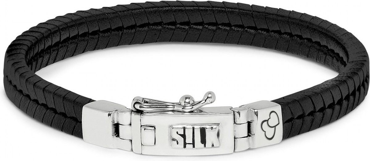 SILK Jewellery - Zilveren Armband - Chevron - 275BLK.20 - Maat 20,0