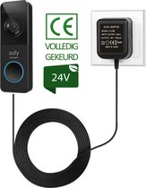 JC's - Transformateur pour sonnette vidéo Eufy - Adaptateur pour sonnette vidéo Eufy - 24 volts - Câble de 5 mètres