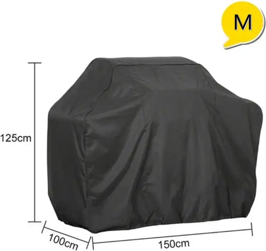 TammaT - Housse BBQ - Housse de protection imperméable - Protection UV - Taille M 150 x 100 x 125 cm - Avec cordon de serrage