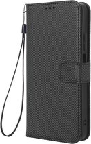 Geschikt voor Fairphone 5 - Flip Book case hoesje - Zwart