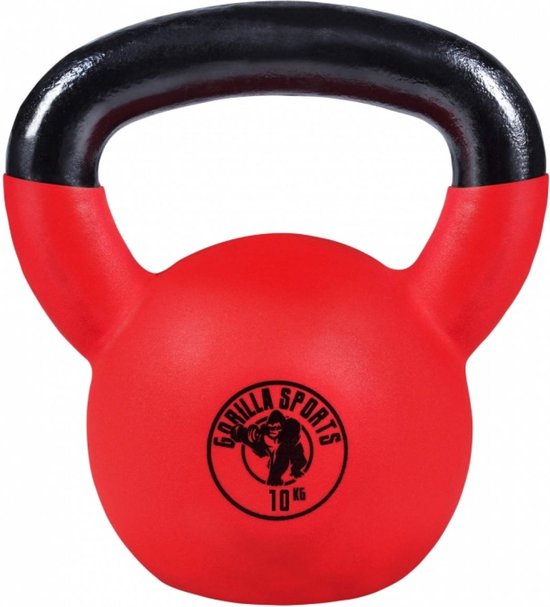 Gorilla Sports Kettlebell 10kg rood