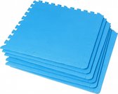 Tapis de protection pour plancher de gymnastique (6 tapis + 12 embouts) Blauw
