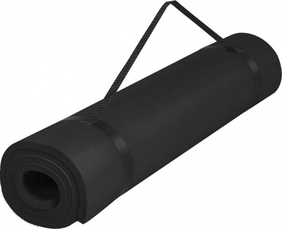 Gorilla Sports Yogamat Deluxe (190 x 100 x 1,5 cm) - Yoga Mat - zwart