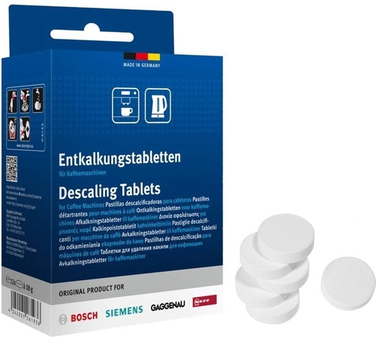 Bosch Siemens Gaggenau - Ontkalkingstabletten - 12x 18gr - 0311893
